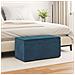 Pouf Blu 81 x 41 x 40 cm Velluto e Legno Ingegnerizzato - Foto miniatura 2
