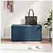 Pouf Blu 81 x 41 x 40 cm Velluto e Legno Ingegnerizzato - Foto miniatura 3
