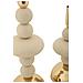Portacandele Galaxy Crema E Oro Set 2 Pezzi Ø10x22 E Ø10x30 Cm - Foto miniatura 3