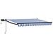 Tenda retrattile manuale con LED Blu e Bianco 3,5 x 2,5 m - Foto miniatura 1
