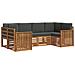 Set divani 20 pcs Naturale e Antracite Legno di Acacia Massello - Foto miniatura 1