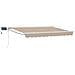 Tenda retrattile manuale con LED Beige e Bianco 3 x 2,5 m - Foto miniatura 1