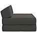 Divano Letto Pieghevole Grigio Scuro 60 x 70 x 41 cm Tessuto - Foto miniatura 4