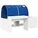 Letto alto per bambini con scrivania Bianco e Blu - Foto miniatura 3