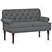 Loveseat con bottoni imbottiti Grigio 120 x 65 x 77 cm - Foto miniatura 1