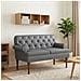 Loveseat con bottoni imbottiti Grigio 120 x 65 x 77 cm - Foto miniatura 2