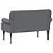 Loveseat con bottoni imbottiti Grigio 120 x 65 x 77 cm - Foto miniatura 5