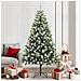 Albero di Natale artificiale con rami snodati e neve imbiancata - Foto miniatura 2