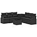 Set di divani 8 pz Nero Rattan sintetico e Acciaio - Foto miniatura 1