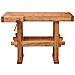 Banco Da Lavoro Country In Legno Massello Di Tiglio Finitura Naturale L130xpr73xh90 Cm - Foto miniatura 1