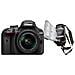 D3400 + Af-p Dx Nikkor 18-55mm F / 3.5-5.6g Vr + Borsa - Foto miniatura 1