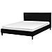 Letto Sfoderabile Nero Con Illuminazione Led 160 X 200 Cm Fitou - Foto miniatura 9
