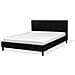 Letto Sfoderabile Nero Con Illuminazione Led 160 X 200 Cm Fitou - Foto miniatura 14