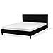 Letto Sfoderabile Nero Con Illuminazione Led 160 X 200 Cm Fitou - Foto miniatura 10