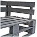 Divano Da Giardino Su Pallet E Cuscini Grigi Legno Di Pino Fsc - Foto miniatura 5