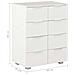Credenza Bianco Lucido 60x35x80 cm in Legno Multistrato - Foto miniatura 9