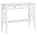 Tavolino Consolle Bianco Con 2 Cassetti Avenue - Foto miniatura 4