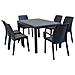 Caligola - Set Tavolo Fisso In Wicker Cm 150 X 90 Compreso Di 6 Sedute - Foto miniatura 1