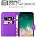 Cadorabo Custodia Compatibile Con Apple Iphone X / Xs In Violetta Ametista - Coperchio Protettiva Con Chiusura Magnetica, Funzione Stand E Tasca Per Le Carte - Foto miniatura 2