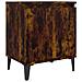 Comodini con Gambe in Metallo Rovere Fumo 40x30x50 cm - Foto miniatura 4
