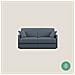 Evans Divano Letto In Tessuto Ecosostenibile Blu 169 Cm (mat. 140x197) - Foto miniatura 1