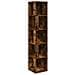 Scaffale Angolare Rovere Fumo 33x33x164,5 cm Legno Multistrato - Foto miniatura 2