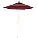 Ombrellone Da Giardino Con Palo In Legno Bordeaux 196x231 Cm - Foto miniatura 2