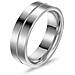 Confezione Da 2 Anelli Per Coppia Con Set Di Strass A Fila Singola  19 Mm/20.8 Mm - Foto miniatura 2