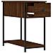 Comodino Rovere Marrone 30x60x60 Cm In Legno Multistrato - Foto miniatura 9