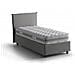 Letto Singolo Catia, Letto Contenitore Con Rivestimento In Tessuto, 100% Made In Italy, Apertura Frontale, Con Materasso Cm 80x200 Incluso, Grigio - Foto miniatura 3