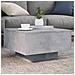Tavolino Da Soggiorno Con Luci Led Grigio Cemento 55x55x31 Cm - Foto miniatura 1