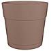 Pentola Di Fiori E Piante Di Plastica Rotonda - Serbatoio Dell'acqua - Ø 35 Cm - Taupe - Foto miniatura 1