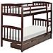 Letto A Castello Con Contenitore Legno Scuro 90 X 200 Cm Revin - Foto miniatura 2