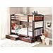 Letto A Castello Con Contenitore Legno Scuro 90 X 200 Cm Revin - Foto miniatura 1