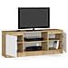 Mobiletto TV, 2 ante, 140x40x55 cm, Colore Quercia Artisan e Bianco - Foto miniatura 2