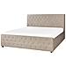 Letto Matrimoniale Velluto Tortora 180 X 200 Cm Amiens - Foto miniatura 3