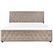 Letto Matrimoniale Velluto Tortora 180 X 200 Cm Amiens - Foto miniatura 7