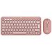 Tastiera e Mouse Wireless 920-012241  (Layout US International) Colore Rosa - Foto miniatura 1