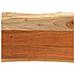 Piano Tavolo 60x40x3,8 Cm Rettangolare Legno Acacia Bordi Vivi - Foto miniatura 1