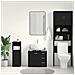 Mobile Lavabo Rovere Nero 63x30x54 cm in Legno Multistrato - Foto miniatura 3