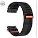 Cinturino Per Orologio In Nylon Per Garmin Fenix 8/5/6/7x Pro /epix 935/965 Black + Light Gray 26 Millimetri - Foto miniatura 1
