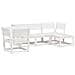 Set Salotto da Giardino 5 pz Bianco in Legno Massello di Pino - Foto miniatura 1
