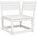 Set Salotto da Giardino 5 pz Bianco in Legno Massello di Pino - Foto miniatura 4