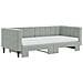 Divano Letto Estraibile Materassi Grigio Chiaro 90x190 Velluto - Foto miniatura 3