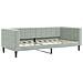 Divano Letto Estraibile Materassi Grigio Chiaro 90x190 Velluto - Foto miniatura 4
