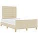 letto in tessuto crema  140x190 cm - Foto miniatura 1