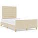letto in tessuto crema  140x190 cm - Foto miniatura 4