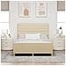 letto in tessuto crema  140x190 cm - Foto miniatura 5