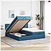 Struttura Letto Pouf con Materassi 180x200 cm Velluto - Foto miniatura 2