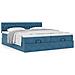Struttura Letto Pouf con Materassi 180x200 cm Velluto - Foto miniatura 4